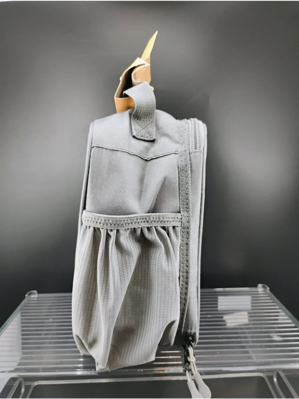 Embark Gray Insulated Lunch Bag With Side Pocket & Durable Exterior
